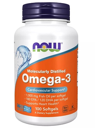 Now Foods (Нау Фудс) Омега-3 1000мг, капсулы 100 шт БАД