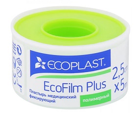 Ecoplast EcoFilm Plus пластырь медицинский фиксирующий полимерный 2,5см х 5м