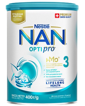 NAN Optipro 3 (НАН) смесь сухая для детей с 12 месяцев, 400г