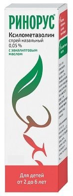 Ринорус, спрей назальный 0,05%, флакон 10мл Ринорус, спрей назальный 0,05%, флакон 10мл