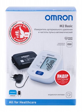 Купить тонометр автоматический omron (омрон) м2 basic, с адаптером, манжета 22-42см (hem 7121-alru) в Бору
