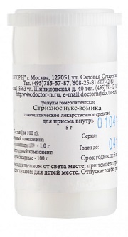 Стрихнос нукс вомика 30С, гранулы гомеопатические, 5г