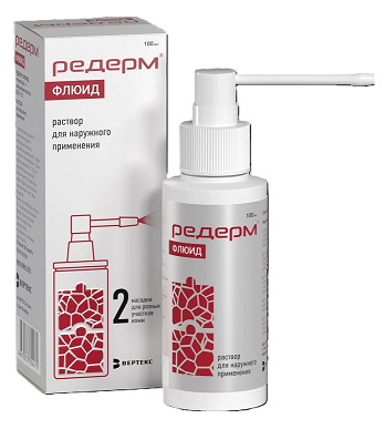 Редерм Флюид, раствор для наружного применения 0,05%+2%, флакон 100 мл