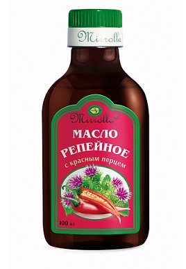 Репейное масло для волос с красным перцем, 100мл