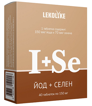 Lekolike (Леколайк) Йод+Селен, таблетки 150 мг 40шт БАД