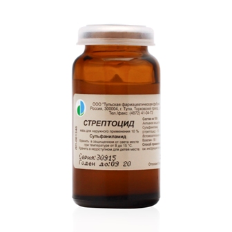 Стрептоцид, мазь для наружного применения 10%, 25г Стрептоцид, мазь для наружного применения 10%, 25г