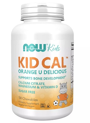 NOW FOODS (Нау Фудс) Детский кальций, таблетки жевательные 2184мг, 100 шт со вкусом апельсина БАД