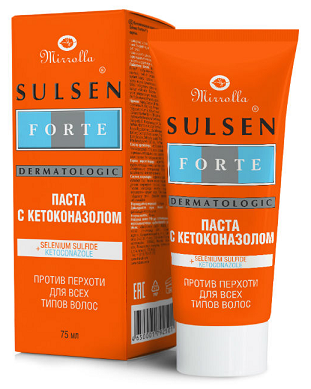 Сульсен Форте, паста с Кетоконазолом 2% 75мл