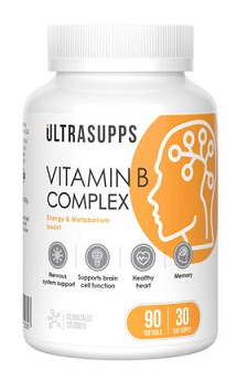 UltraSupps (Ультрасаппс) Витамины группы В, капсулы массой 430мг, 90 шт БАД