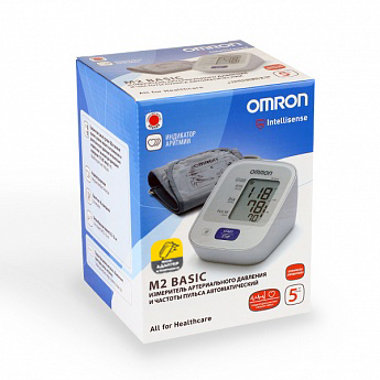 Купить тонометр автоматический omron (омрон) м2 basic, с адаптером, манжета 22-32см (hem 7121-aru) в Бору