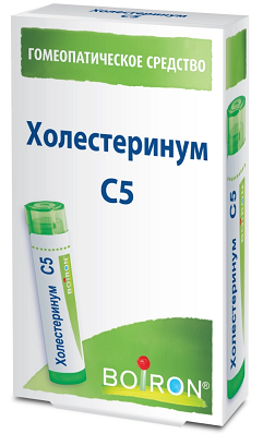 Холестеринум С5 гомеопатический монокомпонентный препарат животного происхождения гранулы гомеопатические 4г