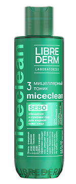 Купить librederm miceclean sebo (либридерм) тоник мицеллярный для жирной и комбинированной кожи лица, 200мл в Бору