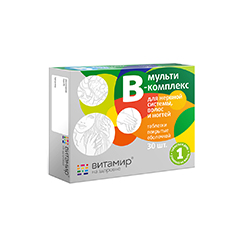 Мульти В-комплекс Витамир, таблетки массой 520мг, 30 шт БАД