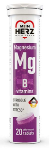 Mein Herz (Майн Херц) Магний+Витамин В, вкус апельсина таблетки шипучие 4г 20шт БАД