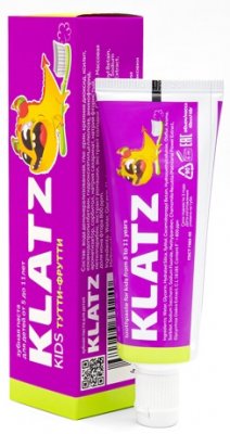 Купить klatz (клатц) зубная паста для детей 5-11лет тутти-фрутти, 40мл в Бору