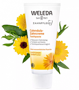 Weleda (Веледа) зубная паста Календула без запаха мяты, 75мл