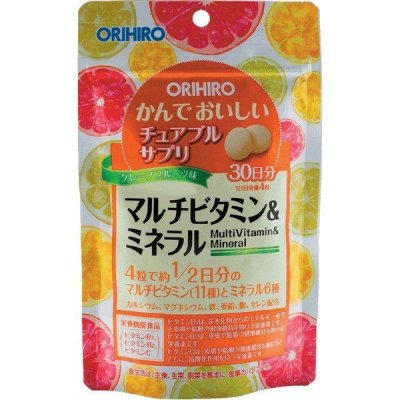 Купить orihiro (орихино), мультивитамины и минералы со вкусом тропических фруктов, таблетки массой 500мг, 120 шт бад в Бору