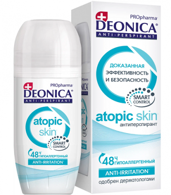 Купить deonica (деоника) дезодорант антиперспирант atopic skin, 50 мл в Бору