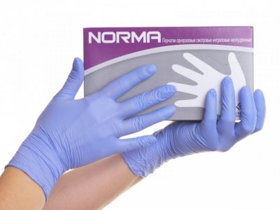 Купить перчатки норма смотровые нитриловые нестерильные неопудрен размер l, 50 пар в Бору