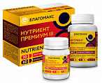 Купить благомакс нутриент премиум iii набор капсула 1 мультивитамины и минералы 30шт + капсула 2 баланс пребиотик пищевые волокна био-с 30шт бад в Бору