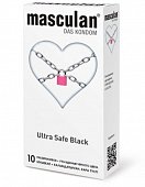 Купить masculan (маскулан) презервативы утолщенные черного цвета black ultra safe 10шт в Бору