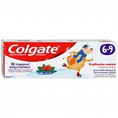 Купить колгейт (colgate) зубная паста детская с фтором с 6-9 лет вкус клубника-мята, 60мл в Бору