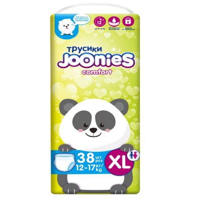 Купить joonies comfort (джунис) подгузники-трусики детские, размер xl 12-17кг, 38 шт в Бору