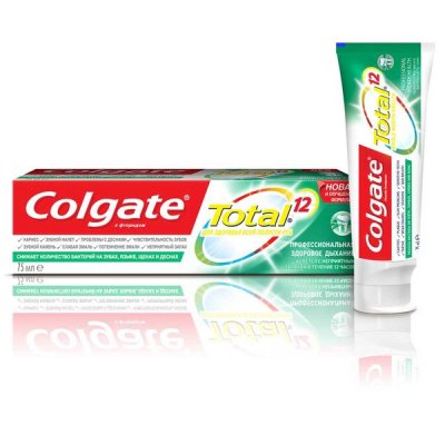 Купить колгейт (colgate) зубная паста total 12 pro-здоровое дыхание, 75 мл (колгейт палмолив, мексика) в Бору