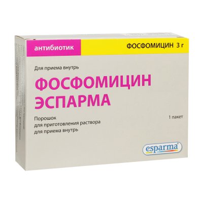 Купить фосфомицин-эспарма, порошок для приготовления раствора для приёма внутрь 3г, пакетик 8г в Бору