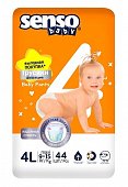 Купить senso baby simple (сенсо бейби) подгузники-трусики для детей, размер 4l (9-14кг), 44 шт в Бору