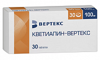 Купить кветиапин-вертекс, таблетки, покрытые пленочной оболочкой 100мг, 30 шт в Бору