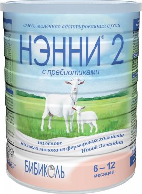 Купить нэнни 2 смесь на основе натурального козьего молока с пребиотиками с 6 месяцев, 800г в Бору