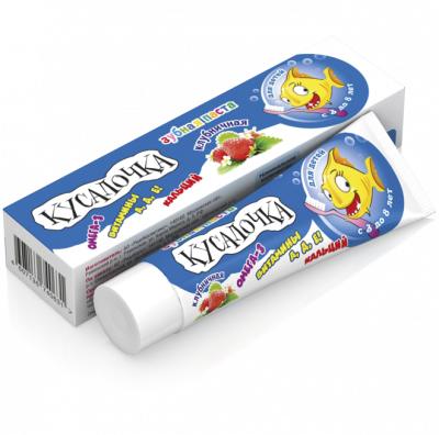 Купить кусалочка зубная паста для детей 3-8лет клубника 50мл в Бору