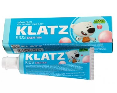 Купить klatz (клатц) зубная паста мимимишки для детей 3-6лет бабл гам, 40мл в Бору