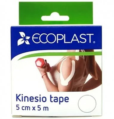 Купить ecoplast лента фиксирующая кензио тейп 5см х 5м белый в Бору