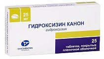 Купить гидроксизин-канон, таблетки, покрытые пленочной оболочкой 25мг, 25шт в Бору