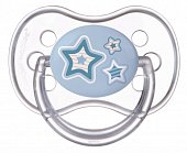 Купить canpol (канпол) пустышка круглая силиконовая 6-18 месяцев newborn baby голубая 1 шт в Бору