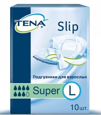 Купить tena slip super (тена) подгузники  размер l, 10 шт в Бору