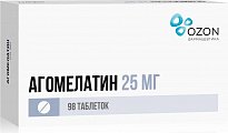 Купить агомелатин, таблетки, покрытые пленочной оболочкой 25мг, 98 шт в Бору