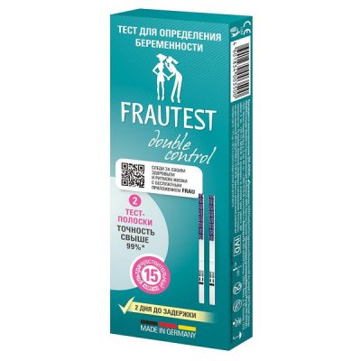 Купить тест для определения беременности frautest (фраутест) double control, 2 шт в Бору