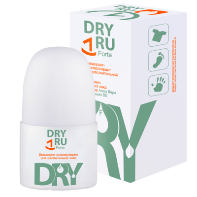 Купить драй ру (dry ru) форте дезодорант антиперспирант для чувствительной кожи, 50мл в Бору