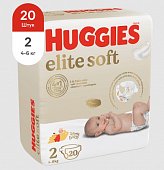 Купить huggies (хаггис) подгузники elitesoft 2, 4-6кг 20 шт в Бору