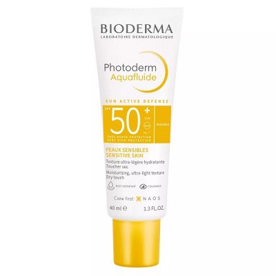 Купить bioderma photoderm (биодерма фотодерм) аквафлюид для лица и шеи 40мл spf50+ в Бору