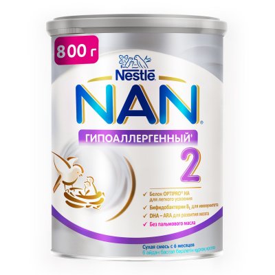 Купить nan optipro 2 ha (нан) гипоаллергенный смесь сухая для детей с 6 месяцев, 800г в Бору