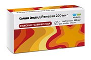 Купить калия йодид реневал, таблетки 200мкг, 112 шт в Бору