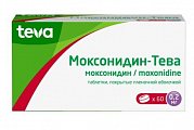 Купить моксонидин-тева, таблетки покрытые пленочной оболочкой 0,2 мг, 60 шт в Бору