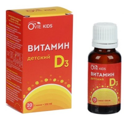 Купить ovie kids (ови кидс) витамин д3, раствор для приема внутрь, флакон 20мл бад в Бору