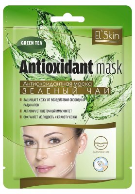 Купить el'skin (элскин) маска тканевая антиоксидантная зеленый чай, 15г в Бору