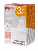 Купить pigeon softouch peristaltic plus (пиджен) соска силиконовая для бутылочки с 3 месяцев, размер m 3 шт в Бору