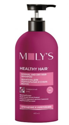 Купить молис (moly's) шампунь для нормальной и сухой кожи головы ежедневный, 400мл в Бору